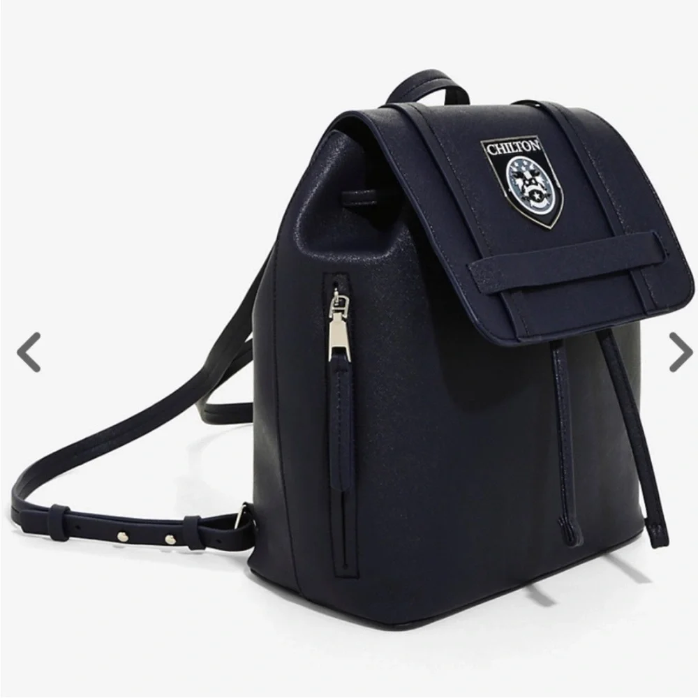 Gilmore Girls Rory’s Chilton Backpack Navy Blue Faux Leather Bag by Warner Bros - Picture 2 of 9